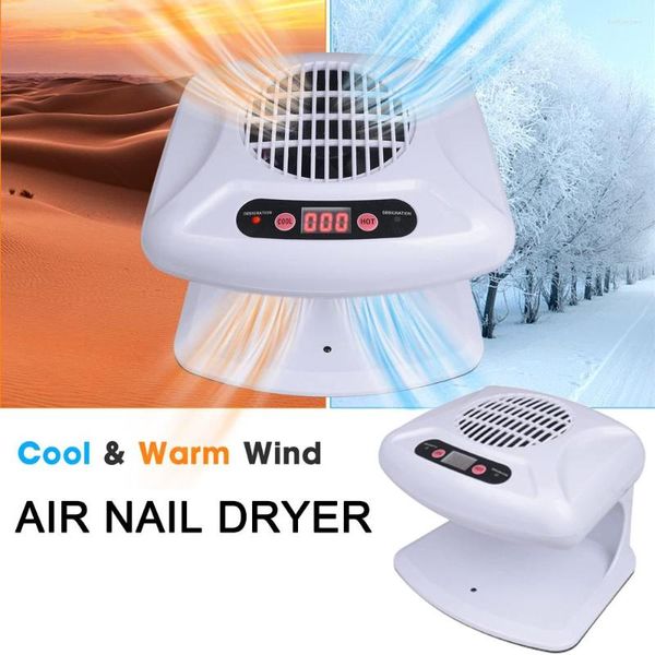 Secador de uñas, secador de aire, ventilador de manicura con Sensor automático, soplador de viento cálido y fresco para pulir, lámpara de curado rápido de 300W