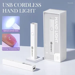 Nageldrogers geboren mooie 3W handheld droger USB UV -licht voor gelnagels mini draagbare led -lamp oplaadbare gereedschap gereedschap