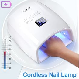 Nageldrogers ingebouwde batterij 30LEDS nagel UV-lamp Oplaadbare draadloze gel Poolse droger Professionele manicure Licht Lekless Nagel Art Tools 230520