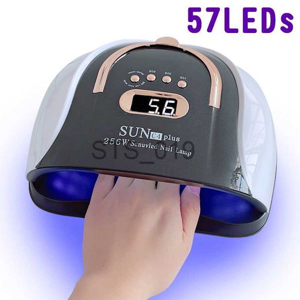 Secadores de uñas C4plus Lámpara LED Secador de uñas 57 LED Luz ultravioleta para todos los geles de uñas Polaco Profesional Manicura Pedicura Máquina Equipo de salón x0828