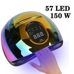 Sèche-ongles lampe colorée puissant 150W 57 LED UV LED Gel sèche-linge professionnel avec détection automatique 231204