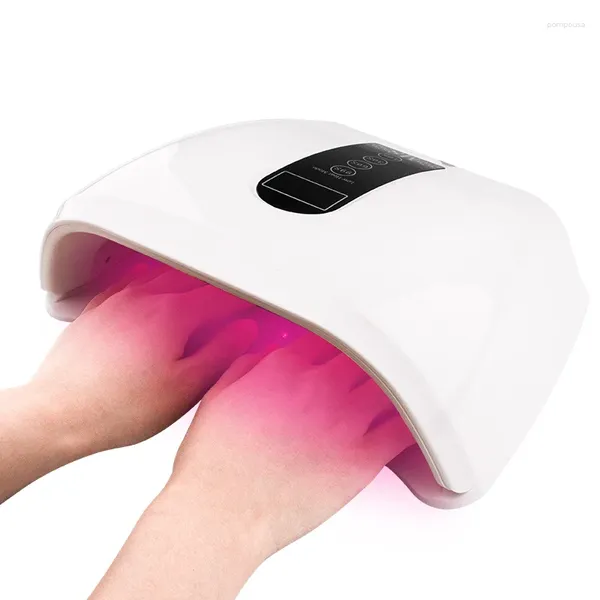 Secadores de uñas Dual Hand 96W 2 en 1 Luz roja LED Lámpara UV Potente para curar Gel Manicura Secadora Máquina Secado rápido Dos manos