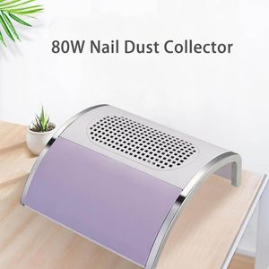 Nail Dryers Dust Collector Fan Stofzuiger Manicure Machine Gereedschap 80W met Filter Sterke Power Art Tool