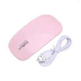 Secadoras de uñas Fosun UV LED LED Mini Lámpara Luz de curado portátil para esmalte de gel 6W (rosa) Tamaño pequeño con cable USB todo na