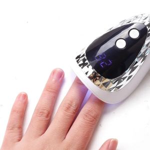 Séchoirs à ongles Machine de photothérapie de manucure de manucure capteur infrarouge rechargeable petite lampe de durcissement à doigt un seul doigt portable