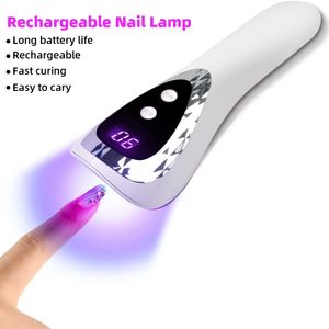 Sèche-ongles Lampe à LED UV portable pour lampe de séchage des ongles Mini lampe de manucure rechargeable Sèche-ongles pour ongles en gel Portabilité Nail Art Tool 230519