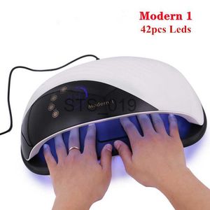 Nageldrogers Krachtige ingebouwde koelventilator Nageldroger Twee handen Sneldrogend Uitharden Alle soorten UV/LED-gel voor manicuresalon 42 LED's Licht x0828