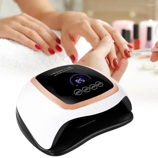 Secadores de uñas Lámpara 4 temporizadores Pantalla LCD Sensor automático 42 cuentas Secador de gel de secado rápido 168 W Luz LED UV de doble mano