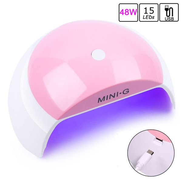 Séchoirs à ongles lampe à LED pour manucure 30W mini sèche-linge UV durcissant tout leac au gel avec USB Smart Timer Sun Light Art Tool 230325