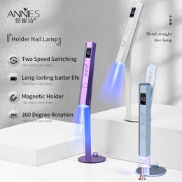 Nagel Drogers Manicure Metalen Pen Uv Licht Lamp Met Display Draagbare Power Potherapie Led Lampen Mini Handheld Art 230831