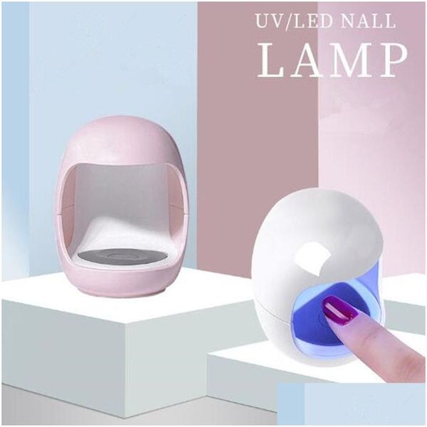 Séchoirs À Ongles Mini Oeuf Forme P Othérapie Lampe Petite Lumière Led 3W Timing Hine Pour Gel Vernis Faux Colle Vernis Dry Drop Delivery Health Dhzxw