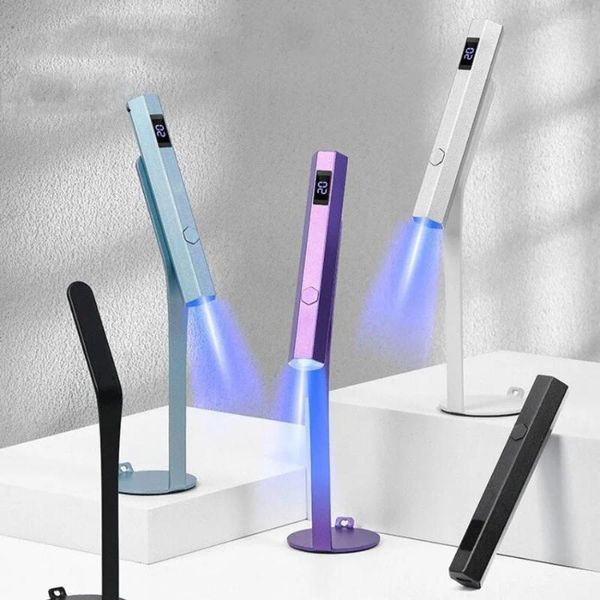 Secadores de uñas Mini portátil Soporte de cinturón de luz UV para uñas de gel Lámpara LED portátil Secador USB 8s Curado rápido Hogar DIY