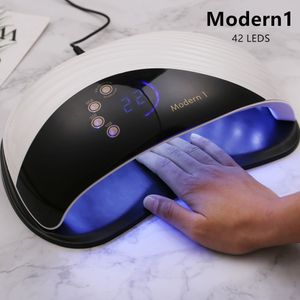 Nail Dryers Modern1 UV Gel Nail Lamp LED Nail Dryer LCD Display Ice Lamps Curing Gel Polish Two Hands Lamp 42pcs Beads With Fan 221011