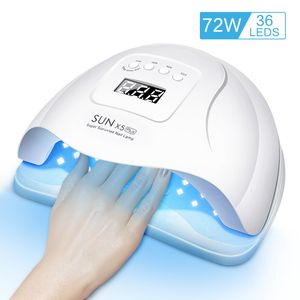 Nageldrogers nageldroger LED NAIL LAMP UV -lamp voor het genezen van alle gel nagellak met bewegingsdetectie manicure pedicures salon gereedschap 230403