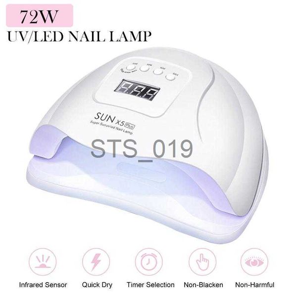 Secadores de uñas Máquina secadora de uñas Portátil 72W / 48W Lámpara LED UV Uñas Cable USB Uso doméstico Lámpara UV para manicura Secado Gel Polaco Uñas x0828