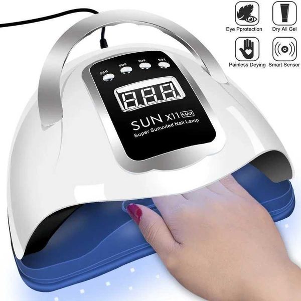 Séchants à ongles lampe à ongles 132W / 54W / 36W Gel de gel de haut niveau lampe UV Filt de séchoir à ongles de durcissement avec une grande pièce et minuterie Smart Capteur Tools T240510