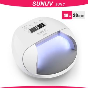 Secadores de uñas Lámpara de uñas SUNUV SUN7 UV LED Lámpara de uñas Secador de gel de uñas de curado rápido Secadores de uñas profesionales Máquina de herramientas de secado de gel UV 230824