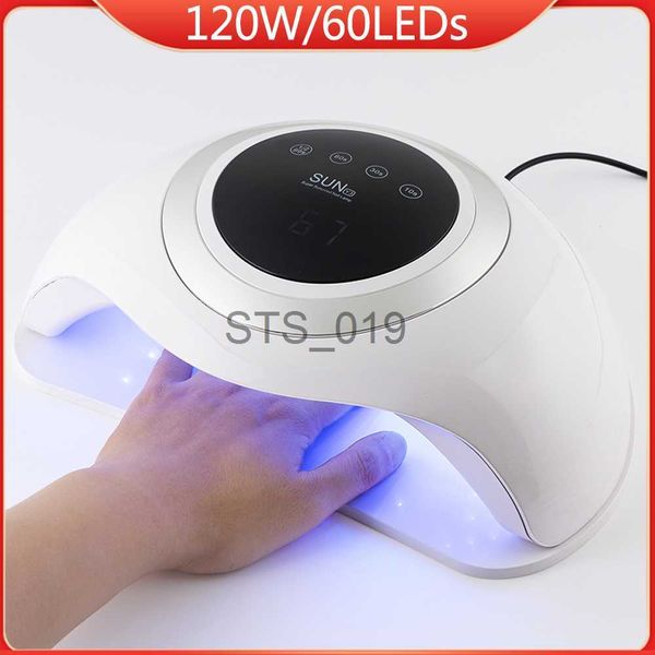 Secadores de uñas Nuevo 120W Y3 UV Lámpara LED Secador de uñas Gel UV Esmalte de uñas Luz Luz Espacio grande Lámpara de dos manos Herramientas de manicura profesional x0828