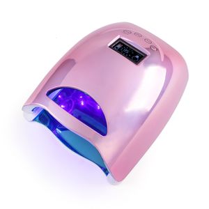 Sèche-ongles Placage rose 48W lampe UV LED sans fil pour manucure batterie rechargeable sèche-ongles pour durcir la lampe de vernis gel 48 230824