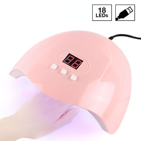 Secadores de uñas Portable Pink Secador Lámpara LED UV 306090s Cable USB Cable Usb Use Herramienta de barniz de gel 230814