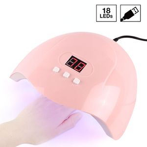 Sèche-ongles Portable rose, lampe UV LED 306090s, minuterie câble USB, outil de vernis Gel à usage domestique 230325