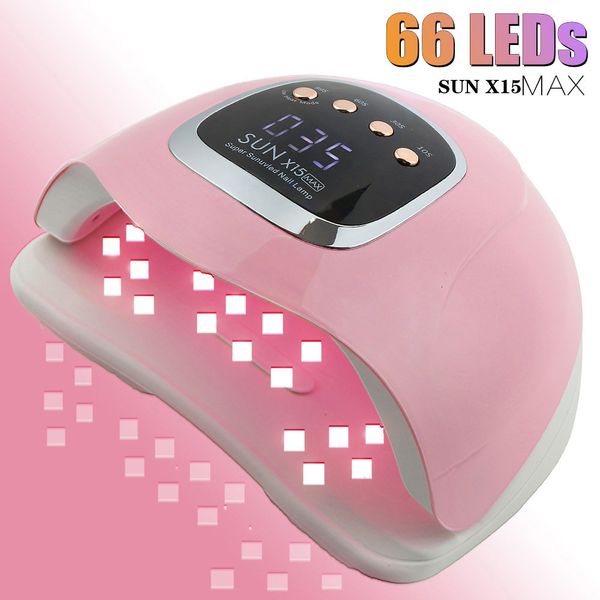 Sèche-ongles Puissant 66LEDs UV LED Lampe Pour Ongles Gel Vernis Séchage Lampe À Ongles Avec Capteur Intelligent Manucure Machine Nail Art Salon Équipement 230718