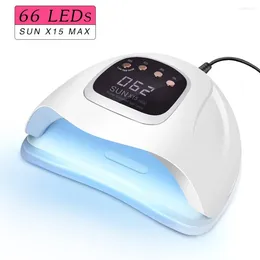 Séchoirs à ongles lampe de séchoir professionnel pour la manucure Gel UV puissant 66 LEDS Sense de détection automatique Turring tout vernis