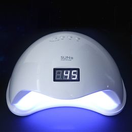 Nageldrogers Professionele UV -lamp 48W Zon 5 gel droger Curing Light Manicure Pedicure LED 230325
