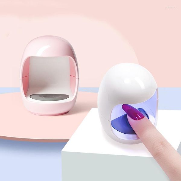 Secadores de uñas Lámpara pequeña Secadora Forma de huevo UV LED Solo dedo Gel Polaco Cabina Curado Máquina de manicura Herramientas de equipo de arte