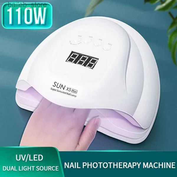 Séchoirs à ongles Soleil X5Plus 110W Machine photo à ongles LED PROFESSIONNEMENT LED Sécheur LED UV LEDS Séchage lampe de manucure outil Salon équipement Y24041938Z0