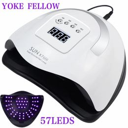 Nageldrogers SUN X7 MAX UV LED-nagellamp voor nagelkunst Gellakdroger met LCD-scherm 57 LEDS Smart Timing nageldroger Nagelsalongereedschap 231122