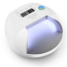 Nageldrogers SUN7 48W UV LED POWER opslagnagellamp dubbele lichtbron nageldroger machine met smart timer geheugen en sensor met batterij 979 486