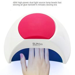 Nageldrogers SUNUV SUN2C 48W nagellamp UV-lamp SUN2 nageldroger voor UVLED gel nageldroger infraroodsensor met roos siliconen pad salongebruik 231020