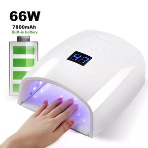 Sèche-ongles Mise à niveau de la lampe à ongles rechargeable Puissant sèche-ongles sans fil Machine de manucure Lumière UV pour ongles Lampe UV LED sans fil 230824