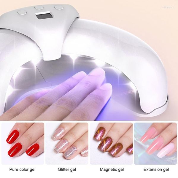 Secador de uñas, lámpara secadora UV con 18 cuentas, máquina profesional de curado rápido para todos los geles, manicura, pedicura, mujer, salón de casa, escuela