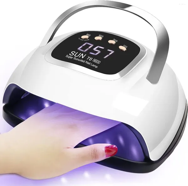 Sèchers à ongles lampe uv séchoir de durcissement rapide 220W Lumière pour ongles avec 4 kit de gel à LED Kit polonais outils d'art professionnel Sensor automatique