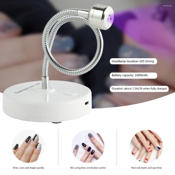 Secadores de uñas Máquina de secador LED UV Carga USB Lámpara de curado Curación segura Duración Duración ahorrar Tiempo de secado rápido Ligero para la herramienta de manicura