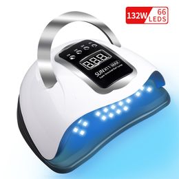 Secadores de uñas UV LED Lámpara Secadora 66 LED Secado rápido Gel Polaco Manicura Pedicura Salón profesional 230831