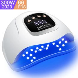 Sèche-ongles UV LED Lampe Pour Sèche-Manucure Avec 15m Câble Séchage 66LEDS Gel Vernis LCD Affichage 231017