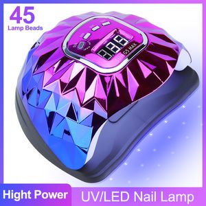 Sèche-ongles UV LED Lampe à ongles pour durcir tous les vernis à ongles en gel Machine de séchage avec grand écran LCD Touch Professional Smart Nail Dryer Salon Art Tool 230619