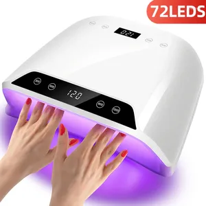 Séchoirs à ongles UV LED de séchage professionnel LED pour Manucure 72leds Nails Gel Polish Machine avec outil de salon de capteur automatique