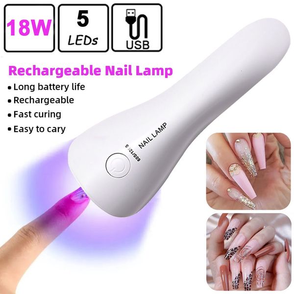 Secadores de uñas yikoolin lámpara de led UV para mano para clavos de gel de gel mini accesorios de secador de manicura herramienta de arte 230814