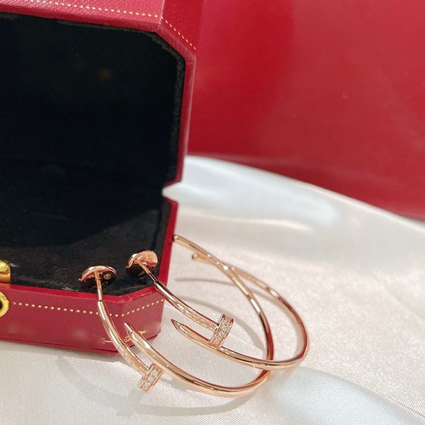 Boucles d'oreilles à clous avec diamants, en laiton plaqué or, marque de luxe, la plus haute qualité, nouveau OAZY européen