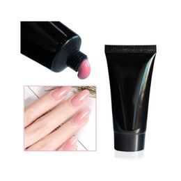 Gel de extensión de uñas gel acrílico color rosa uñas acrílicas sólidas 15 ml de poli gel