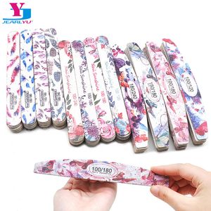 Nagelvijlen 100 stuks Nail Art Files 100/120/150/180/240 Nails Accessoires Sterk Dik Schuren Polijstvijlen Nail Care Tools lime a ongle 230725