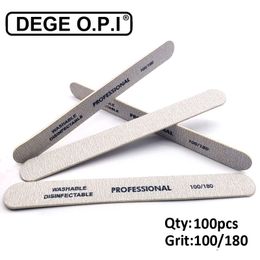 Fichiers à ongles 100pcslot fichiers de ongles professionnels pour manucure 100 180 240 Fond de verre solide accessoires d'ongles outil de salon de haute qualité fichier de ongles 230419