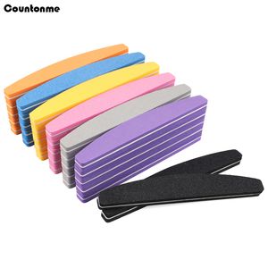 Nagelbestanden 20 stks/50 stks BOOT SPONGE NAIL FILES BUFFER 100/180 kleurrijk schuurschuim schuurblok polijsten wasbare wastafel manicure tools leveren 230321