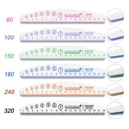 Limes à ongles 3 pièces lot lime à ongles demi-lune 80 100 150 180 240 320 papier de verre solide double face fournitures de styliste de ponçage épais 231017