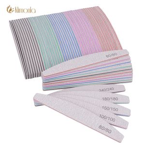 Nail Files 50 Pcs/Lot Strong Professional Nail Files Buffer Emery Board Edge Nail File 80/100/150/180/240 Accessory Nail Salon Pedicure Too 231123