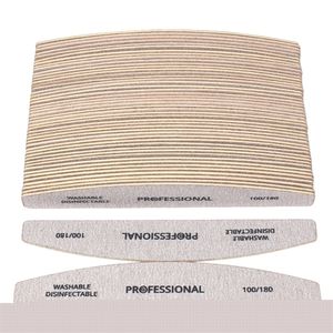 Nagelbestanden 50PCSlot Wood schuurpapierbestand voor manicure 100180 Professionele houten buffer grijze boot dubbele zijzorggereedschap 220922